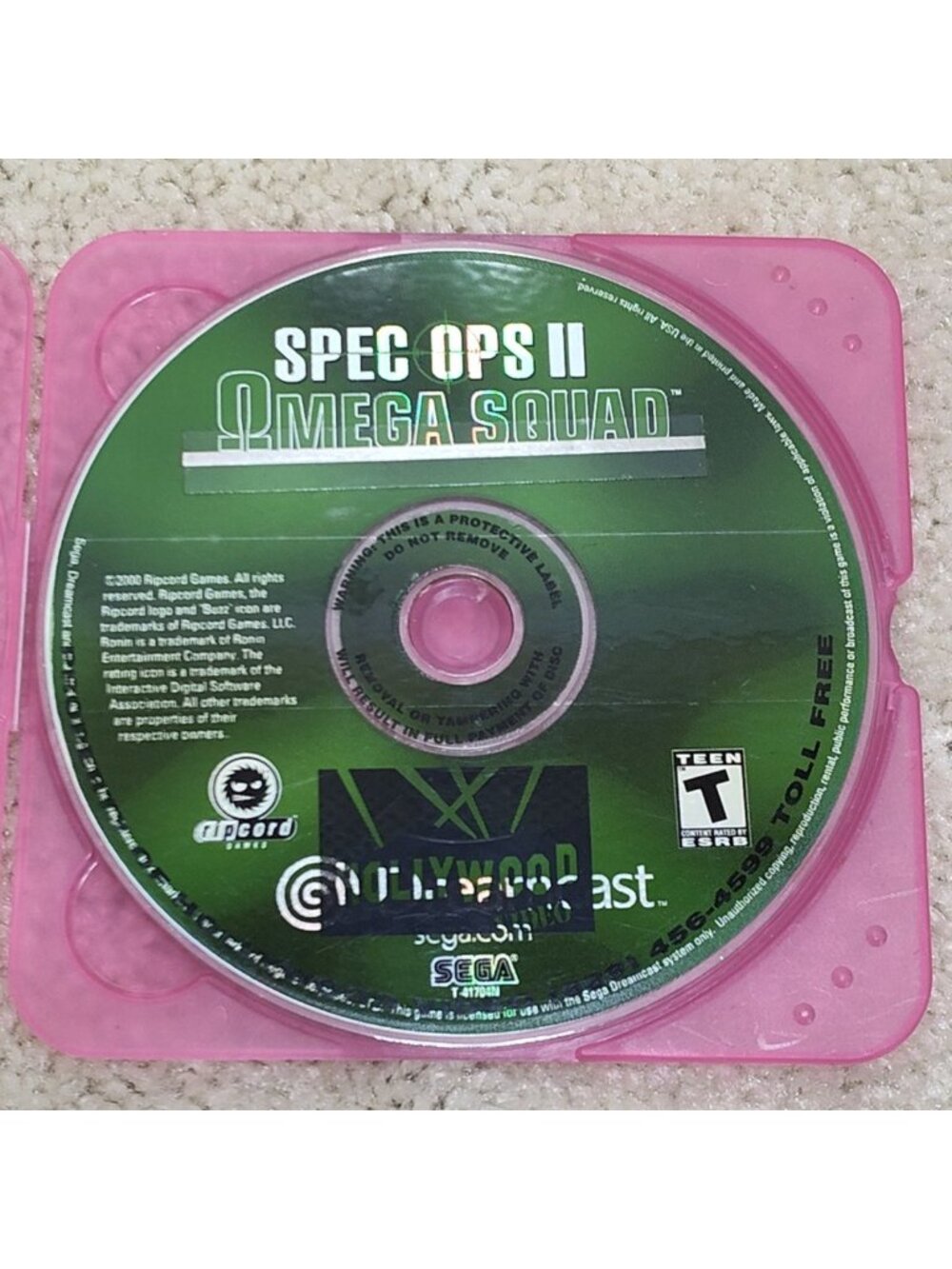 Sega Dreamcast Spec Ops II Omega Squad Ripcord Games T-41704N Standard / Tested